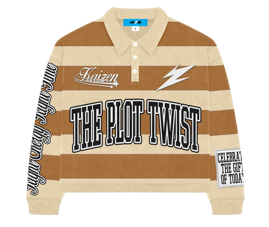 THE PLOT TWIST - RUGBY POLO [ MOCHA / CARAMEL ]