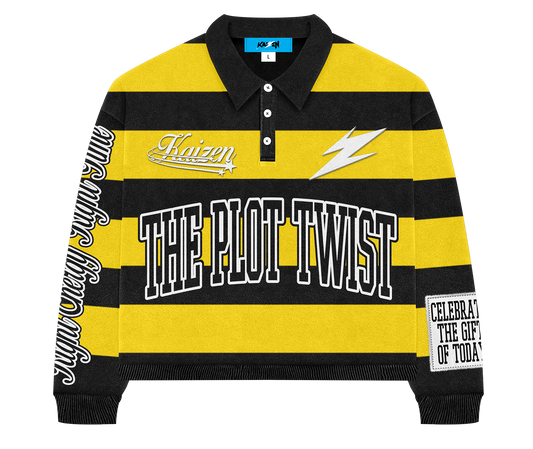 THE PLOT TWIST - RUGBY POLO [ MIDNIGHT / THUNDERBOLT ]